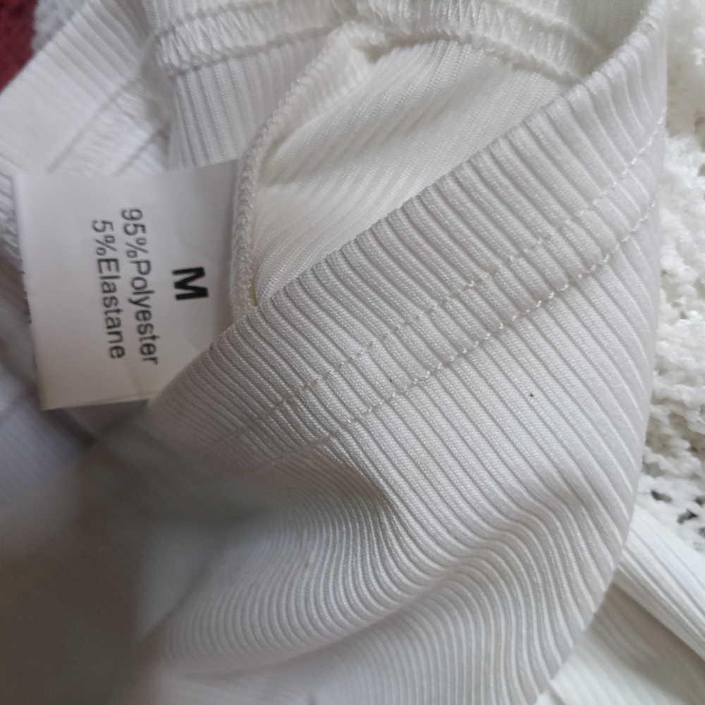 SHEIN White Lace Long Sleeve Blouse - Picture 2 of 2